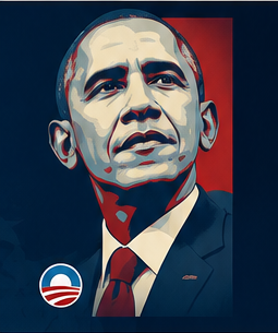 Stylized satirical Obama poster